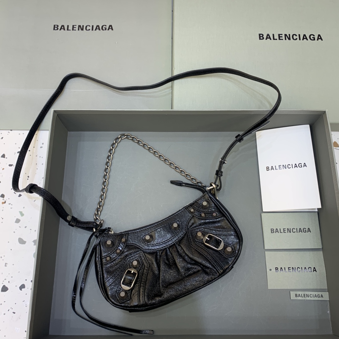 Balenciaga Le Cagole Mini Bag With Chain Shoulder Bag Black